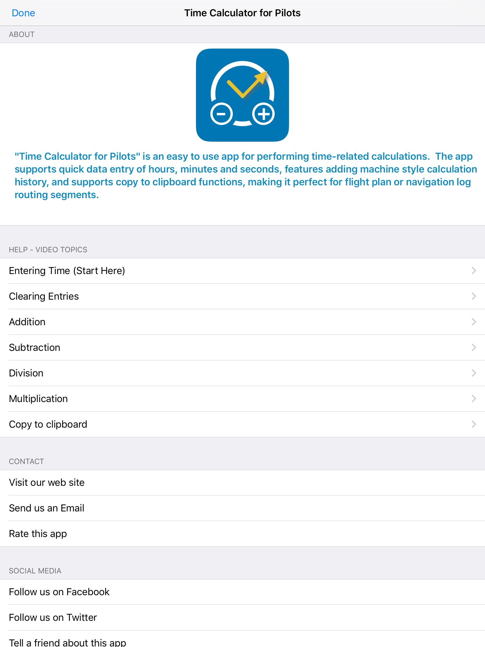 iPad help screen