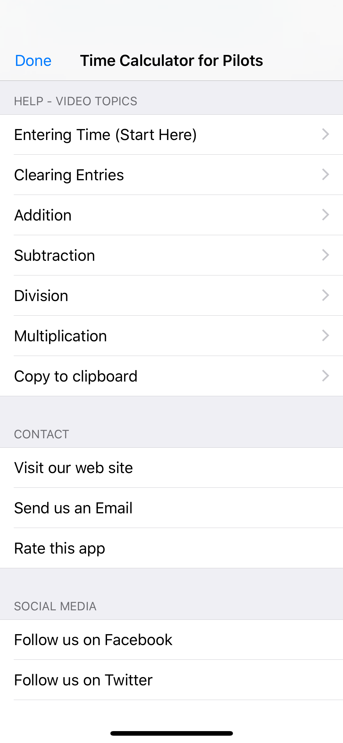 iPhone help screen
