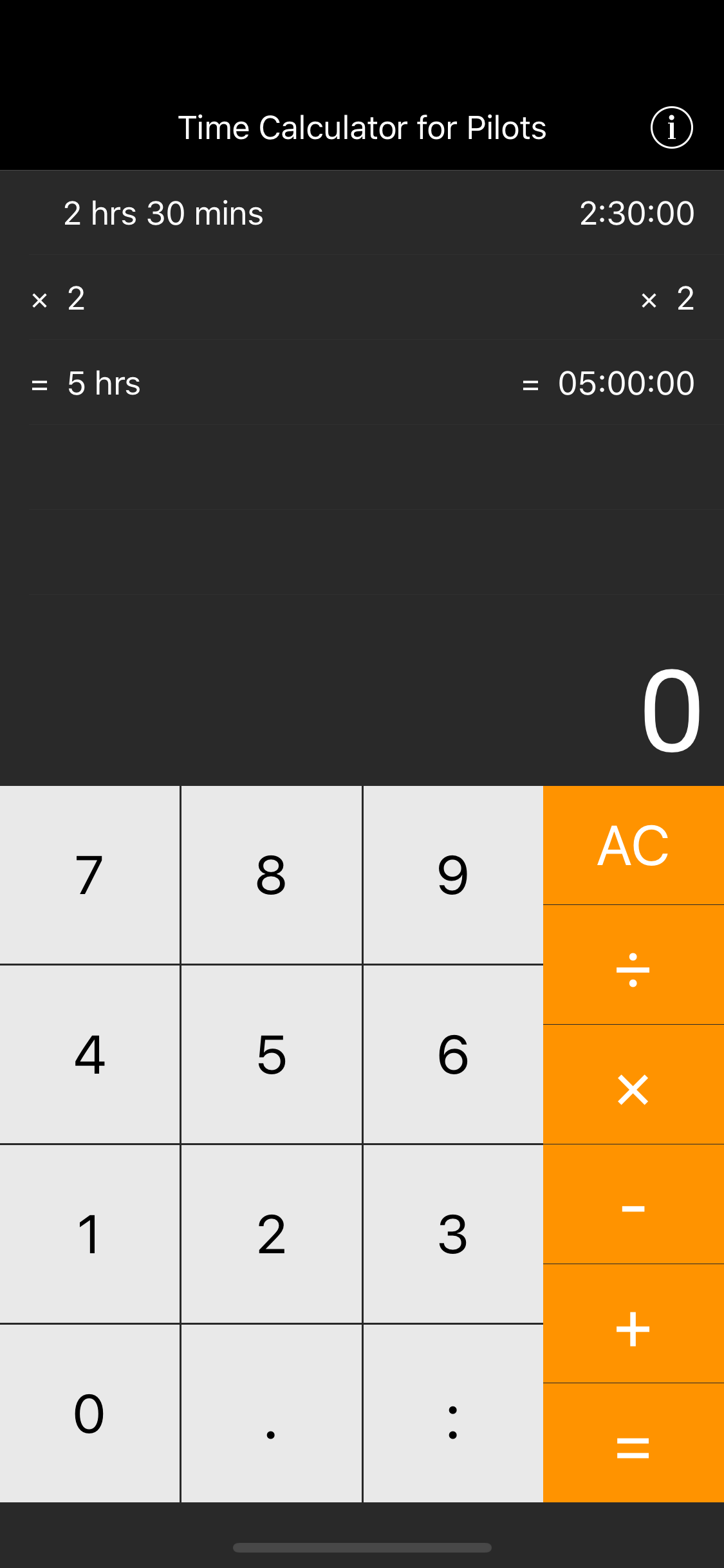 iPhone multiplication screen